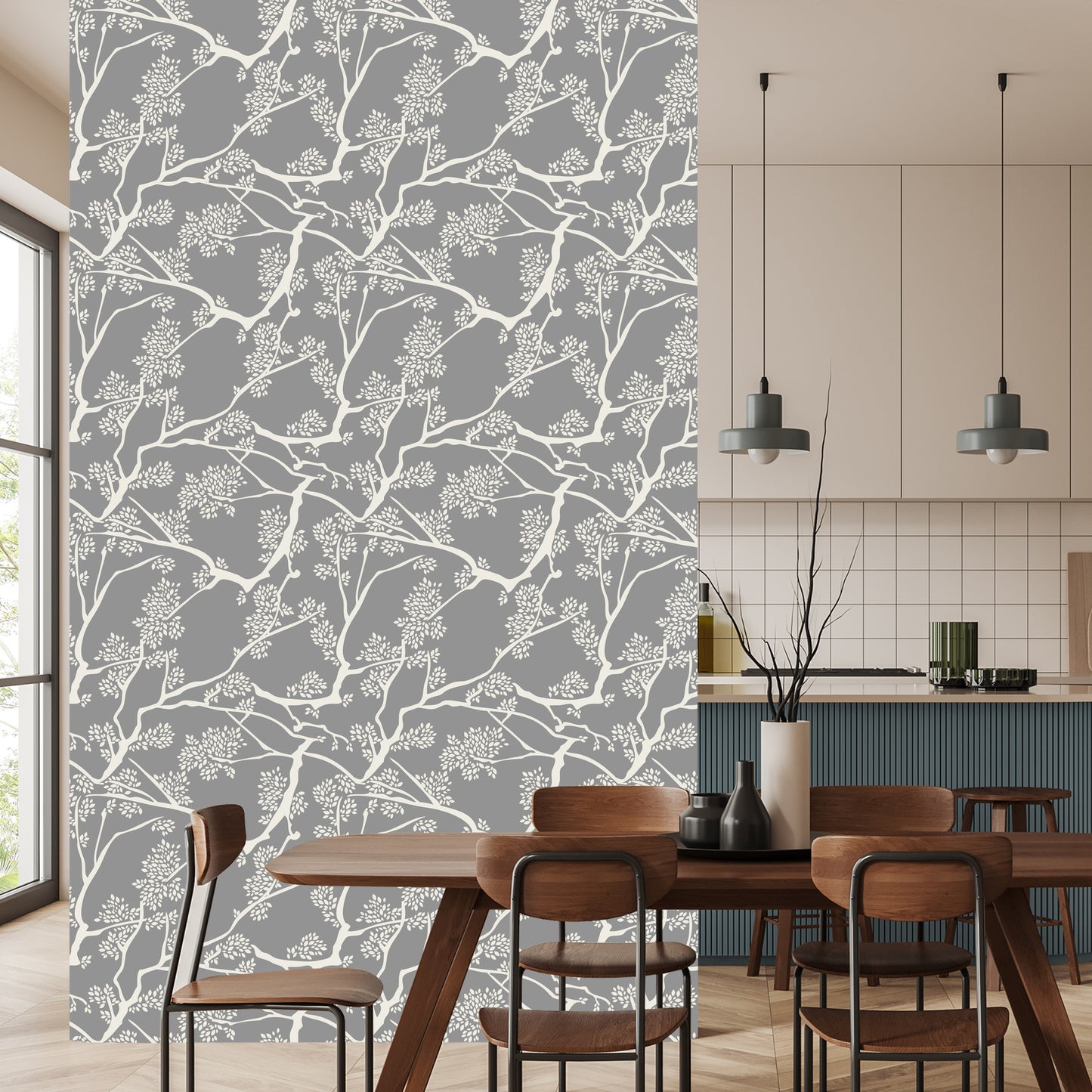 Wallpaper Tree Leaves Branches For Salon Office