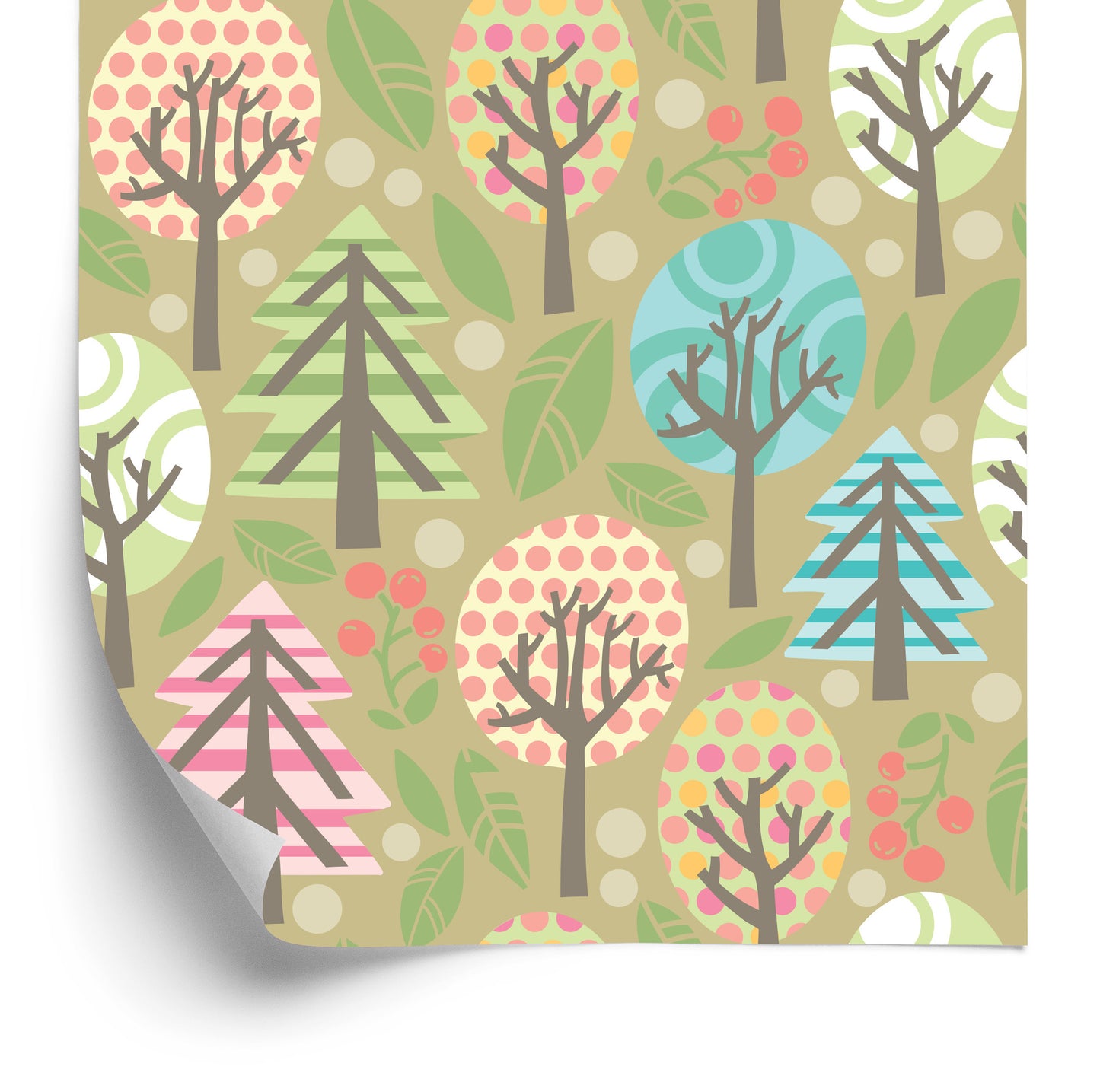 Wallpaper Green Colorful Plants Children's Room