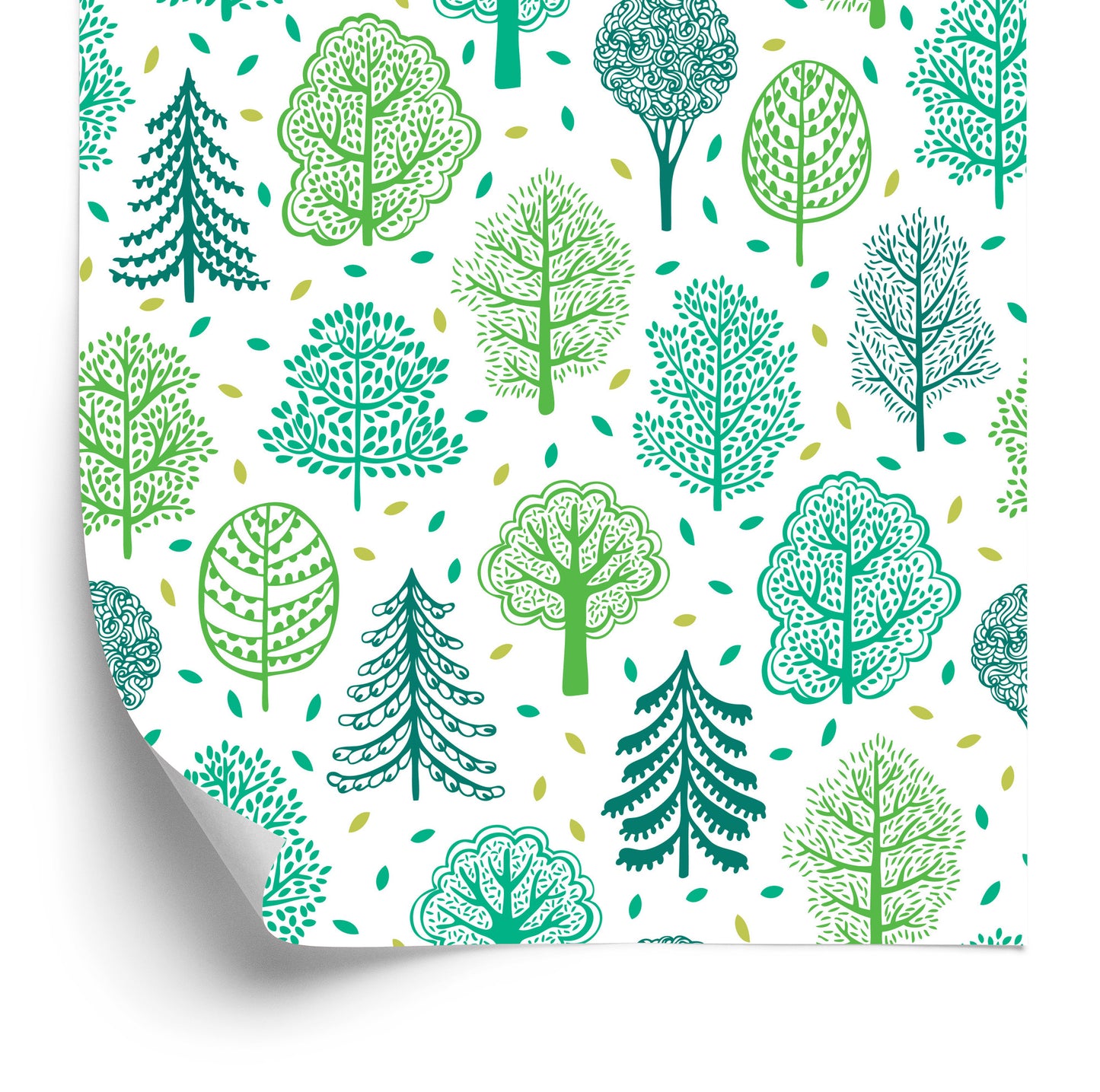 Wallpaper Nature Green Trees Forest Children's Room