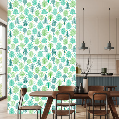 Wallpaper Nature Green Trees Forest Children's Room