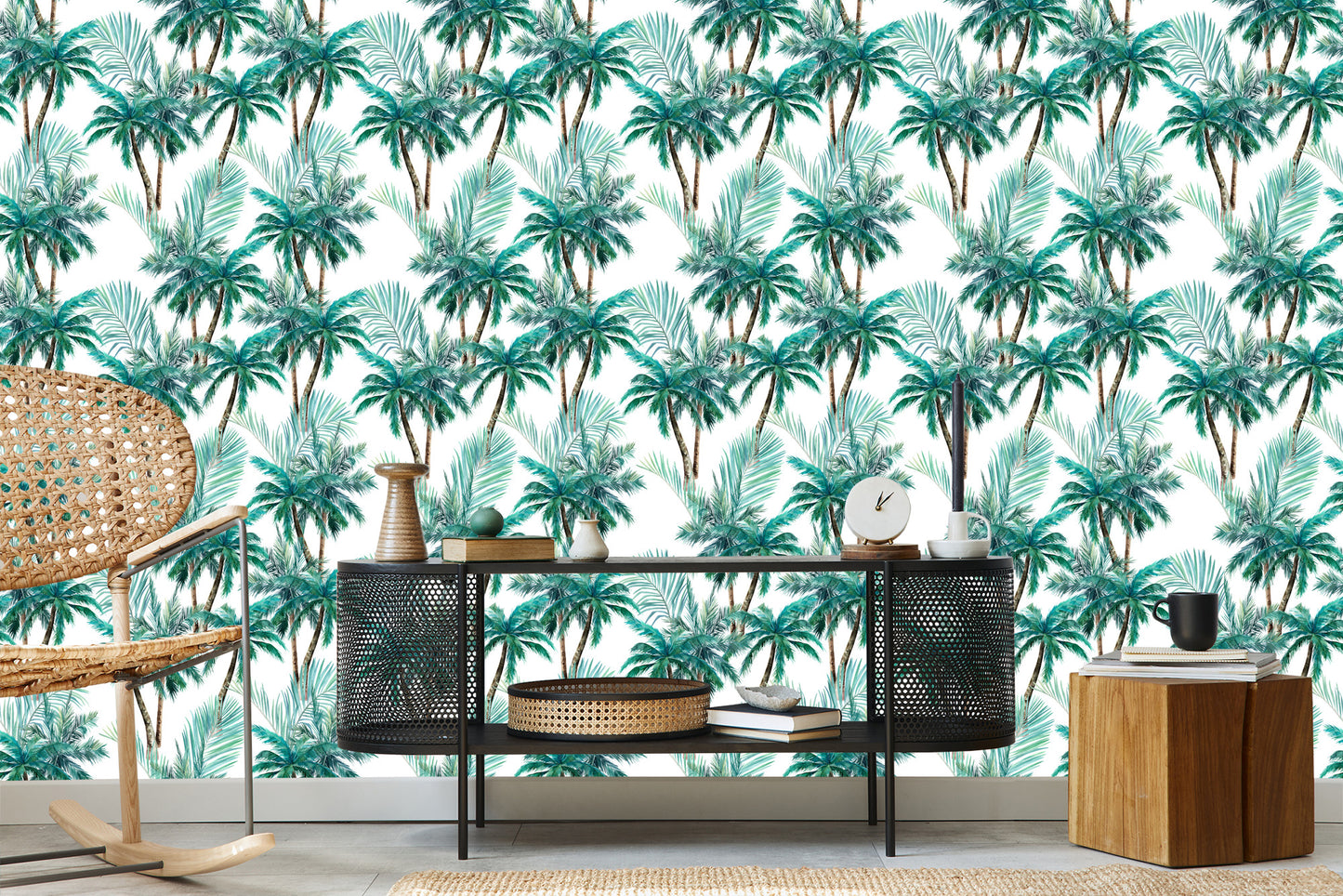 Wallpaper Nature Palm Tree Leaves Living Room Bedroom