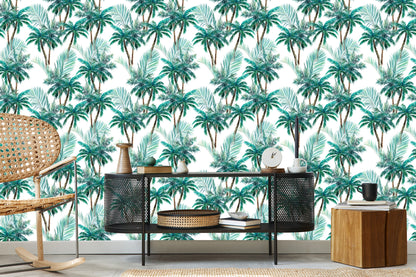 Wallpaper Nature Palm Tree Leaves Living Room Bedroom