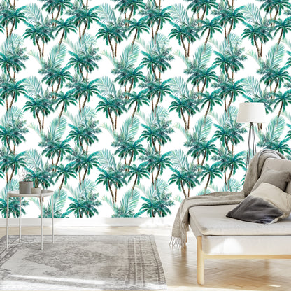 Wallpaper Nature Palm Tree Leaves Living Room Bedroom