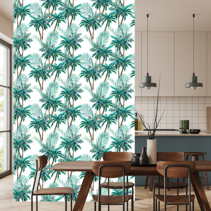 Wallpaper Nature Palm Tree Leaves Living Room Bedroom