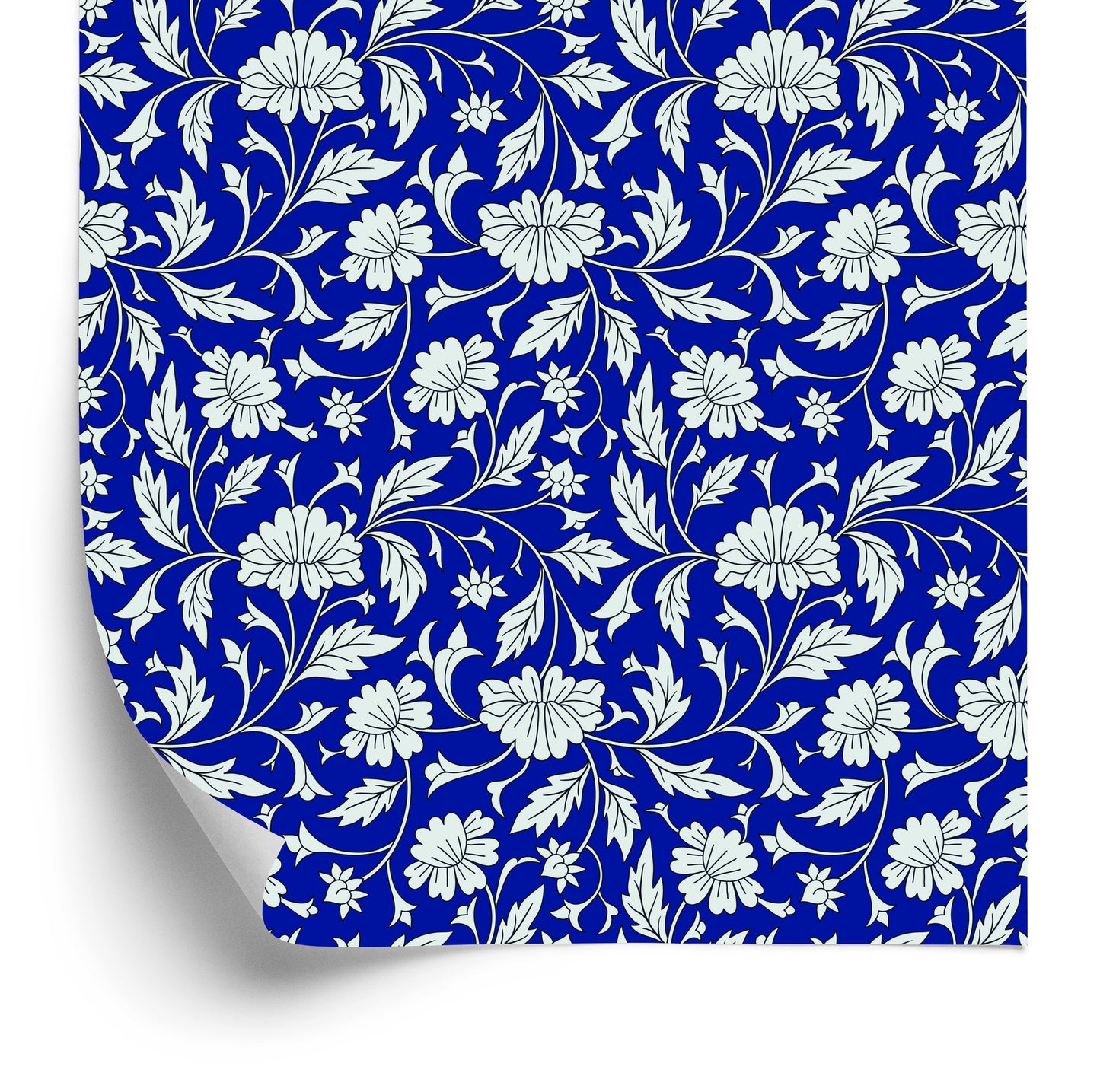 Wallpaper Expressive Floral Pattern In Retro Style