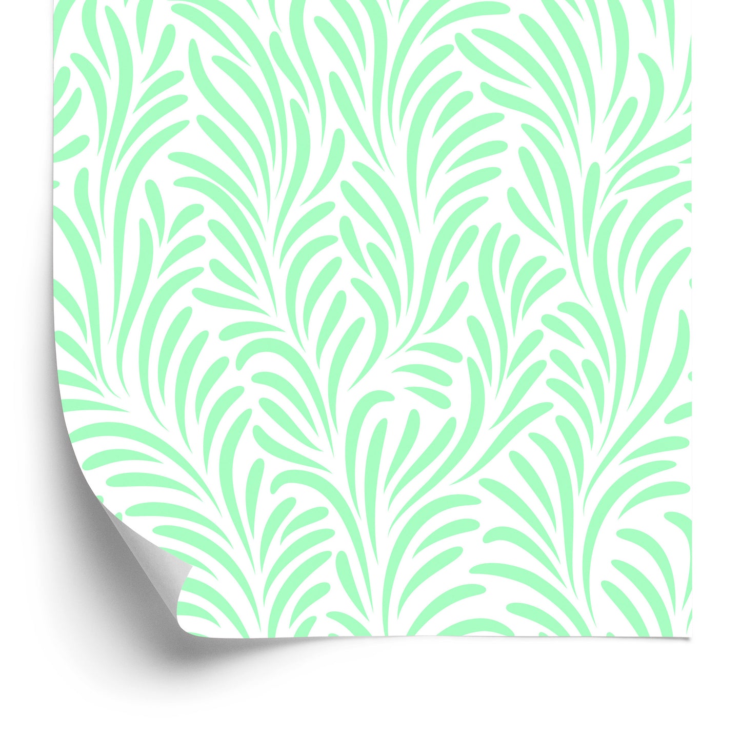 Wallpaper Delicate Leaves In Retro Style