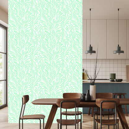 Wallpaper Delicate Leaves In Retro Style