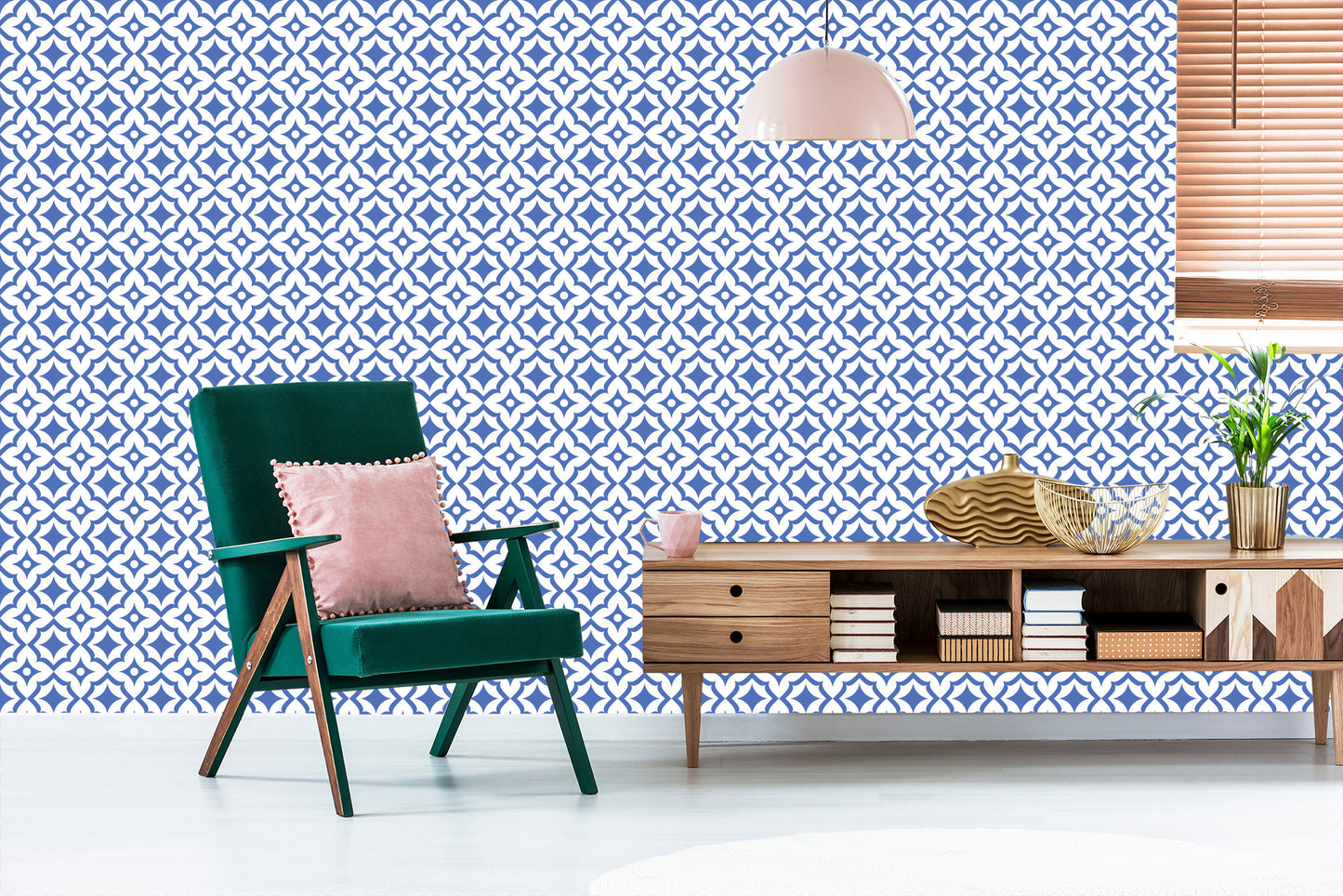 Wallpaper Abstract Ornaments In Retro Style