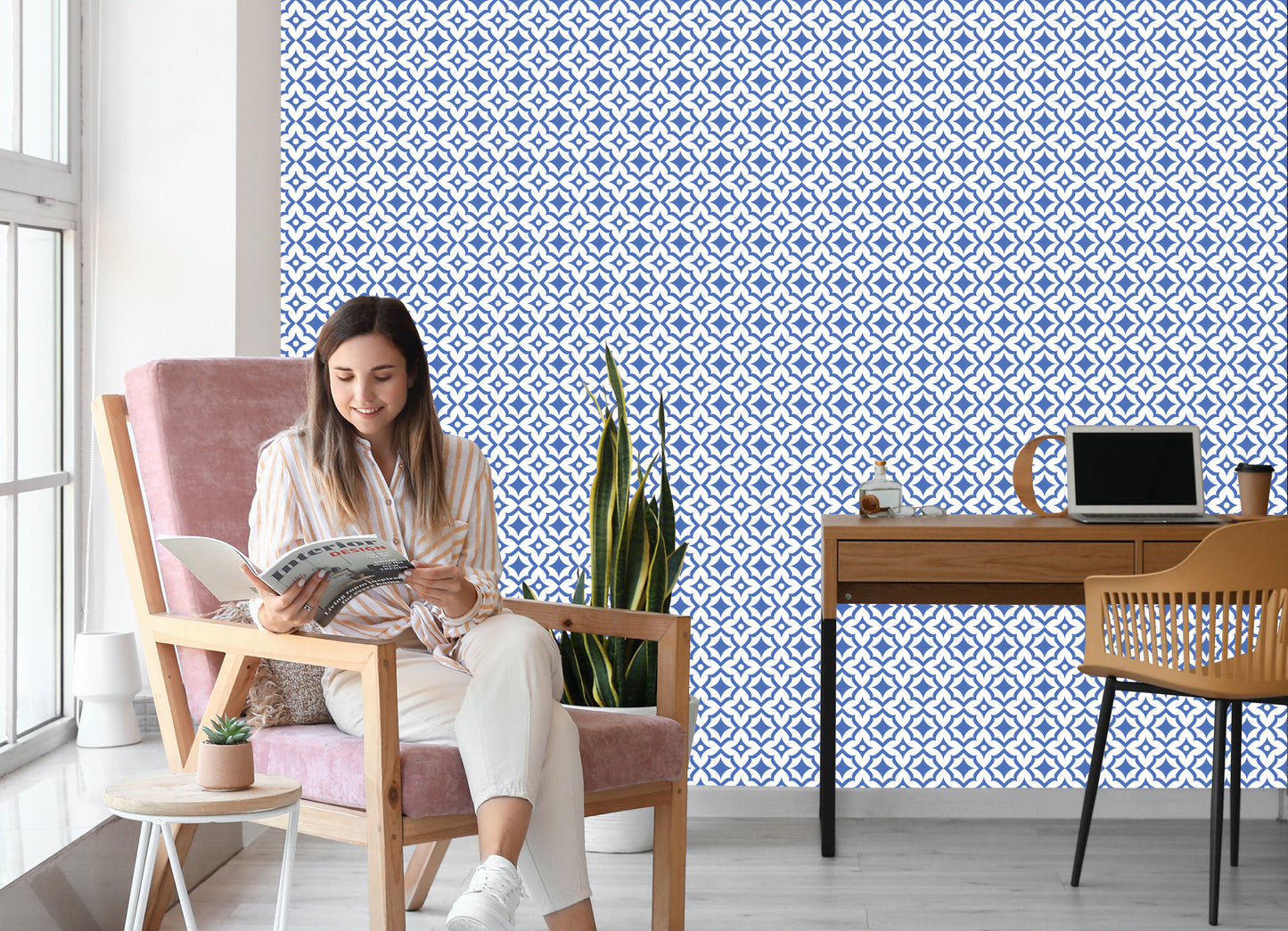 Wallpaper Abstract Ornaments In Retro Style