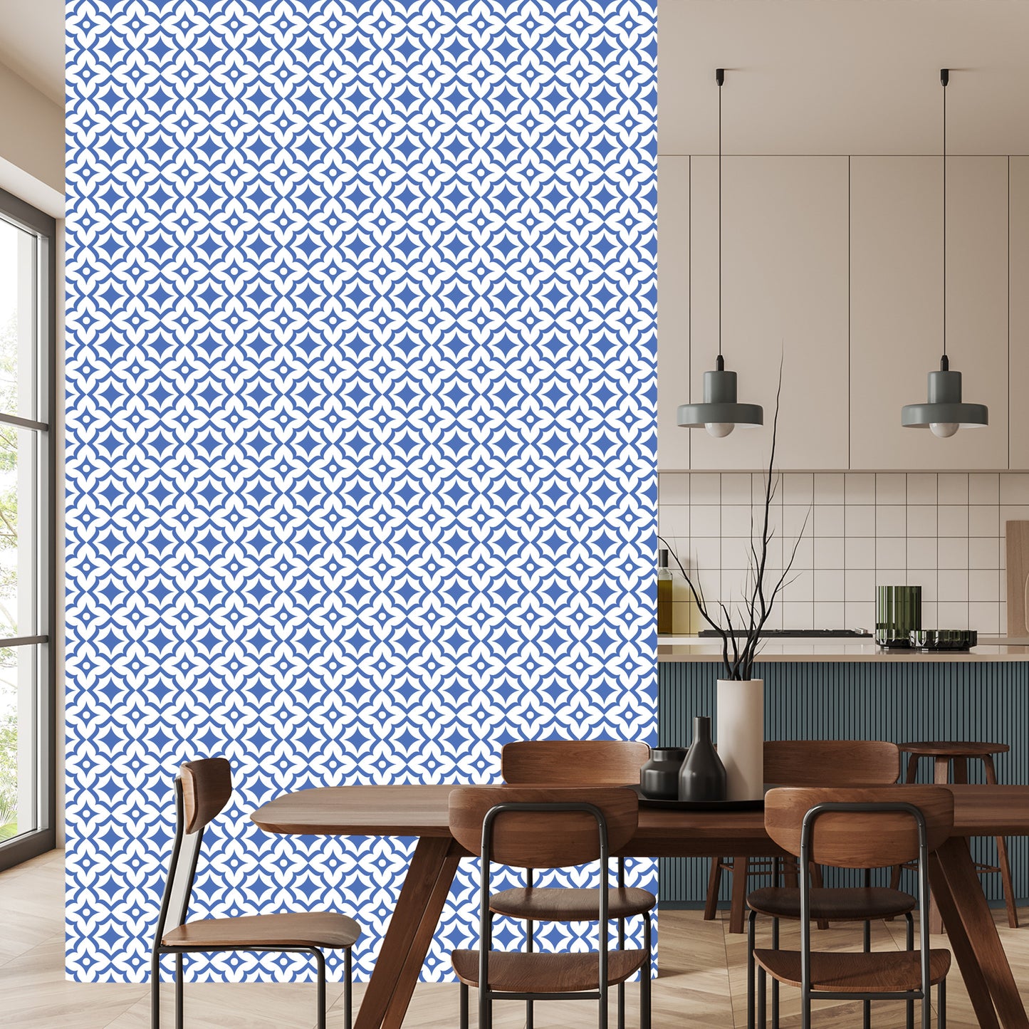 Wallpaper Abstract Ornaments In Retro Style