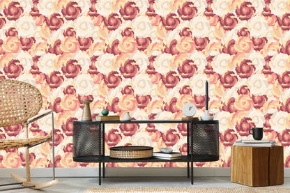 Wallpaper Retro Roses As Painted