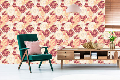 Wallpaper Retro Roses As Painted
