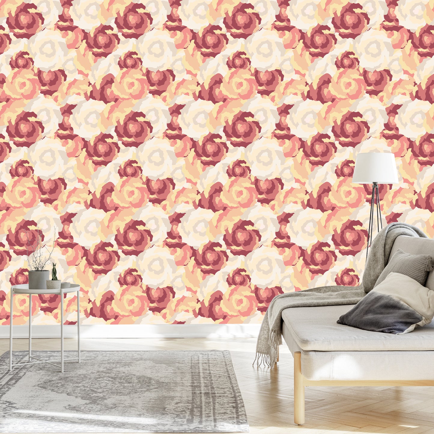 Wallpaper Retro Roses As Painted