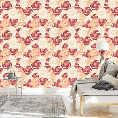 Wallpaper Retro Roses As Painted