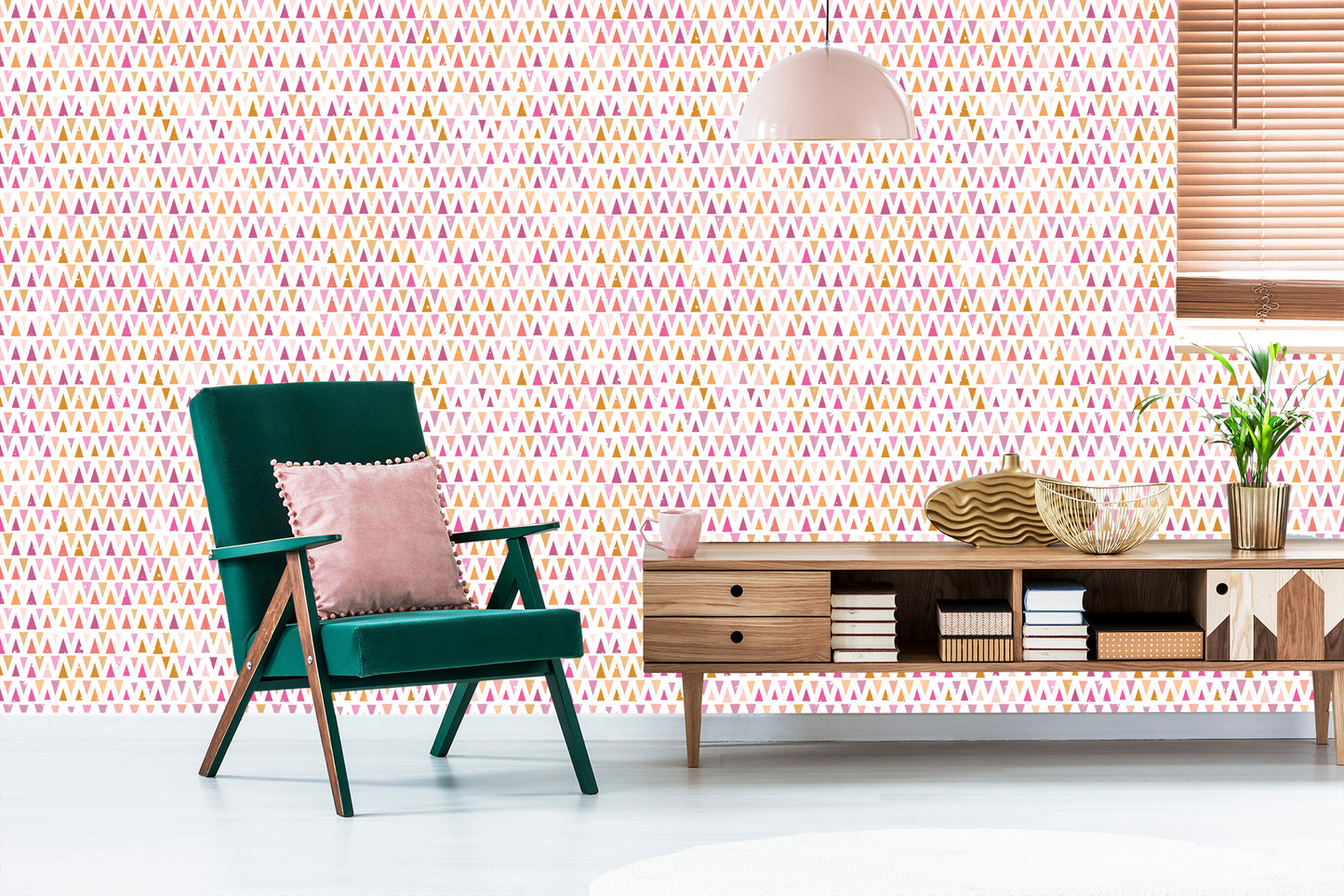 Wallpaper Retro Style Triangles