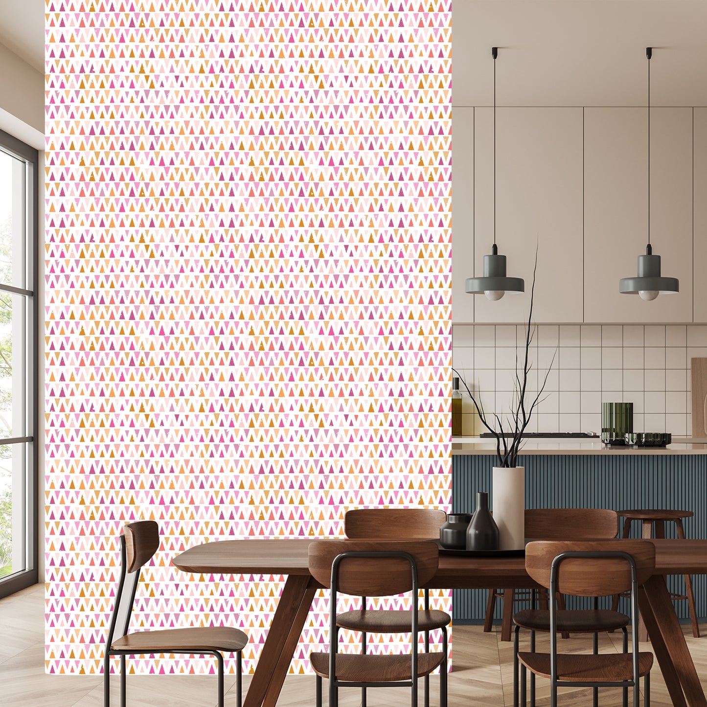 Wallpaper Retro Style Triangles