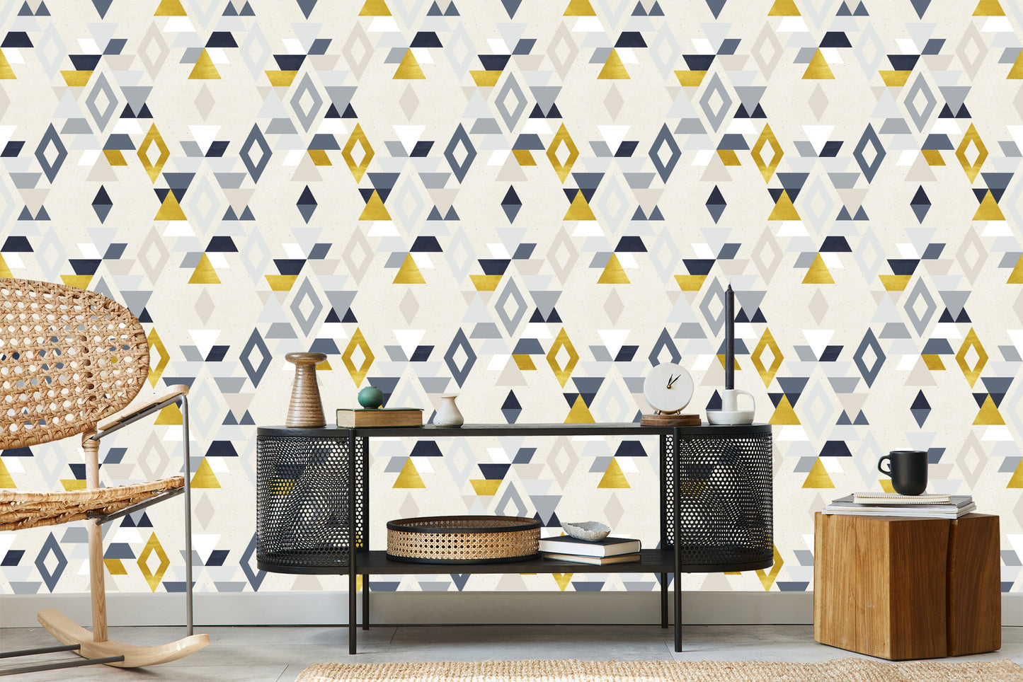 Wallpaper Geometric Patterns Retro Style