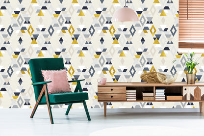 Wallpaper Geometric Patterns Retro Style