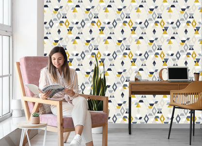 Wallpaper Geometric Patterns Retro Style