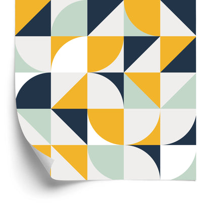 Wallpaper Colorful Patterns In Retro Style