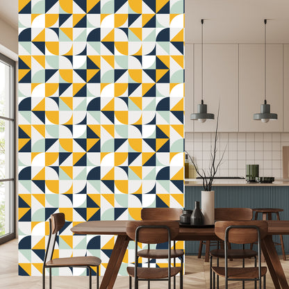 Wallpaper Colorful Patterns In Retro Style