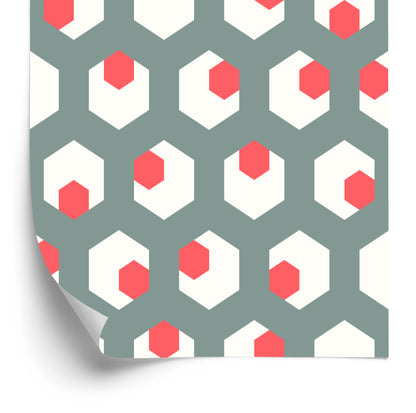 Wallpaper Geometric Figures In Retro Style