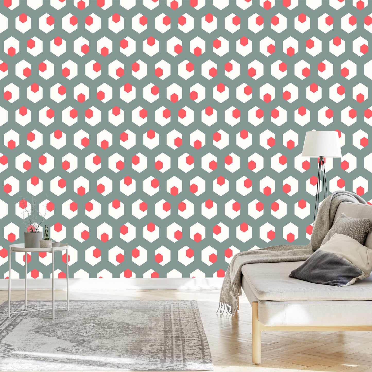 Wallpaper Geometric Figures In Retro Style