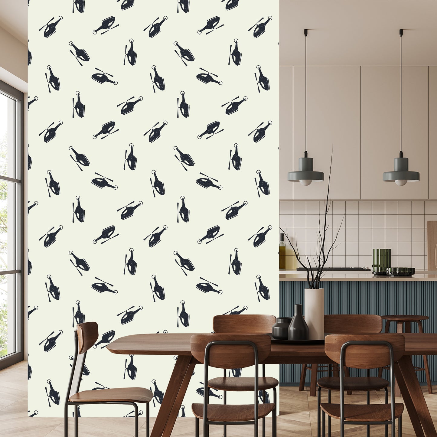 Wallpaper Minimalist Helicopters