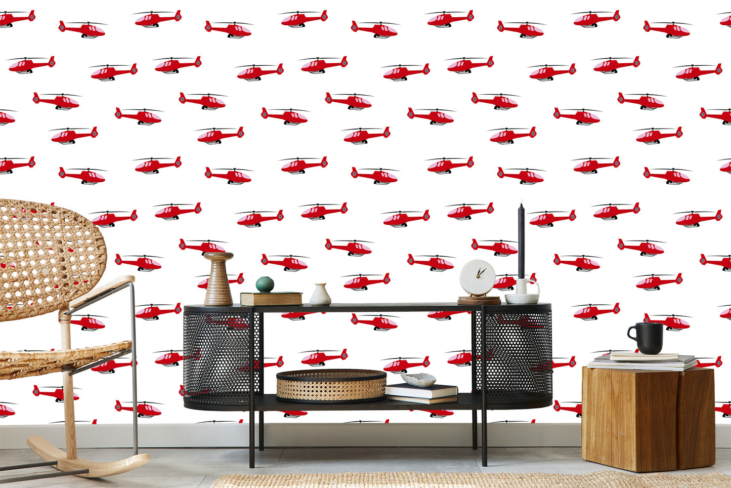Wallpaper Red Fairy-Tale Helicopters