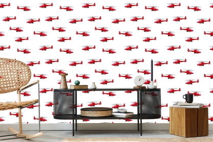 Wallpaper Red Fairy-Tale Helicopters