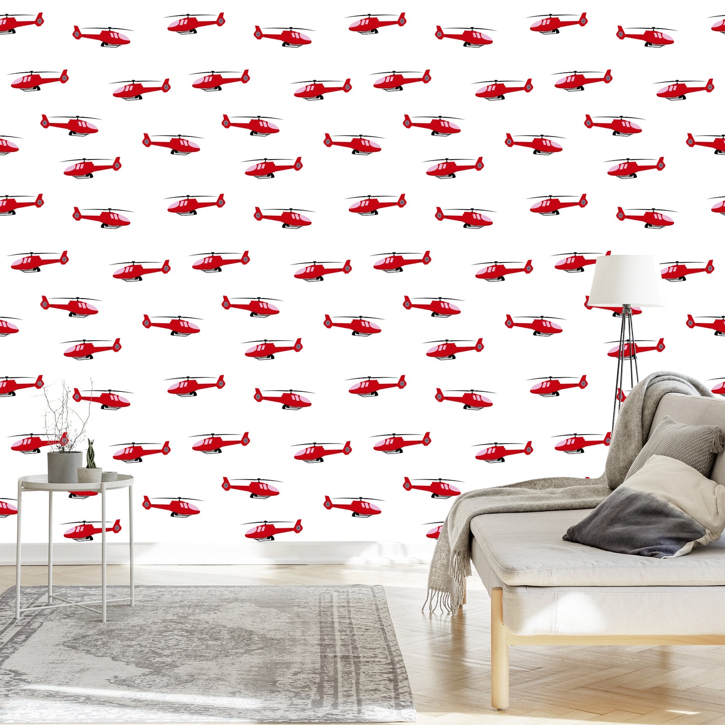 Wallpaper Red Fairy-Tale Helicopters