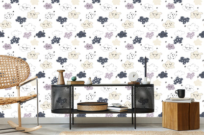 Wallpaper For Children - Stars And Clouds