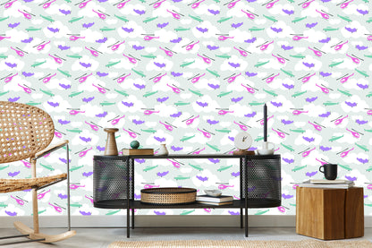 Wallpaper Colorful Airplanes And Helicopters