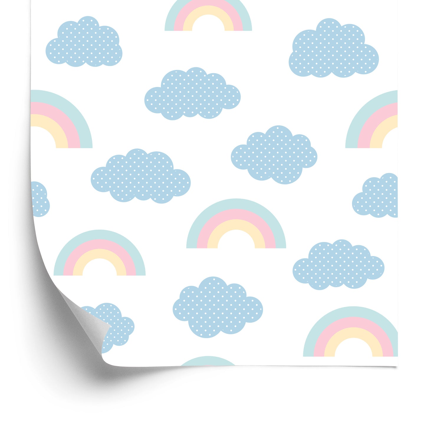 Wallpaper Rainbow On The Cloud Background