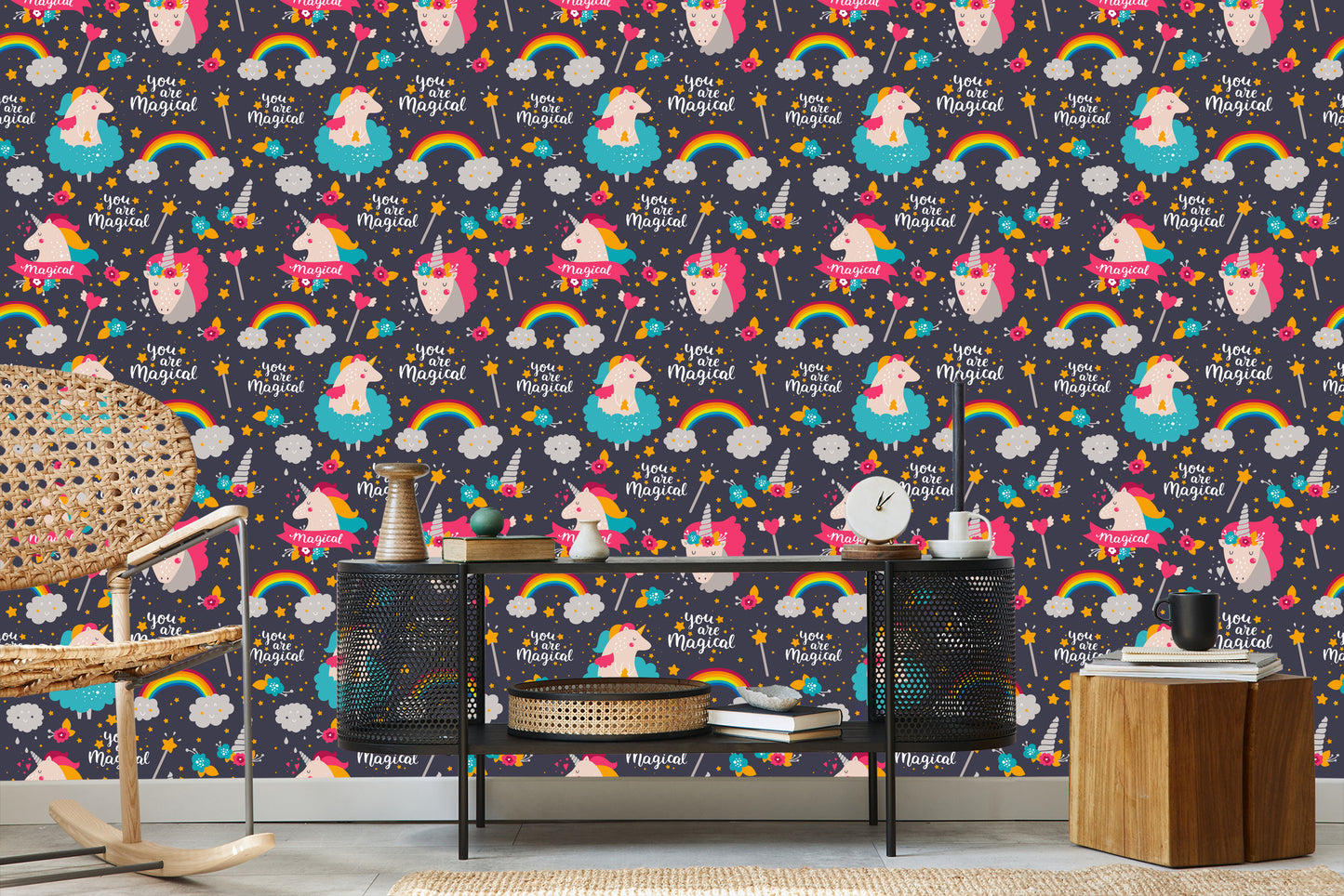 Wallpaper Rainbow Unicorns