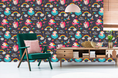 Wallpaper Rainbow Unicorns