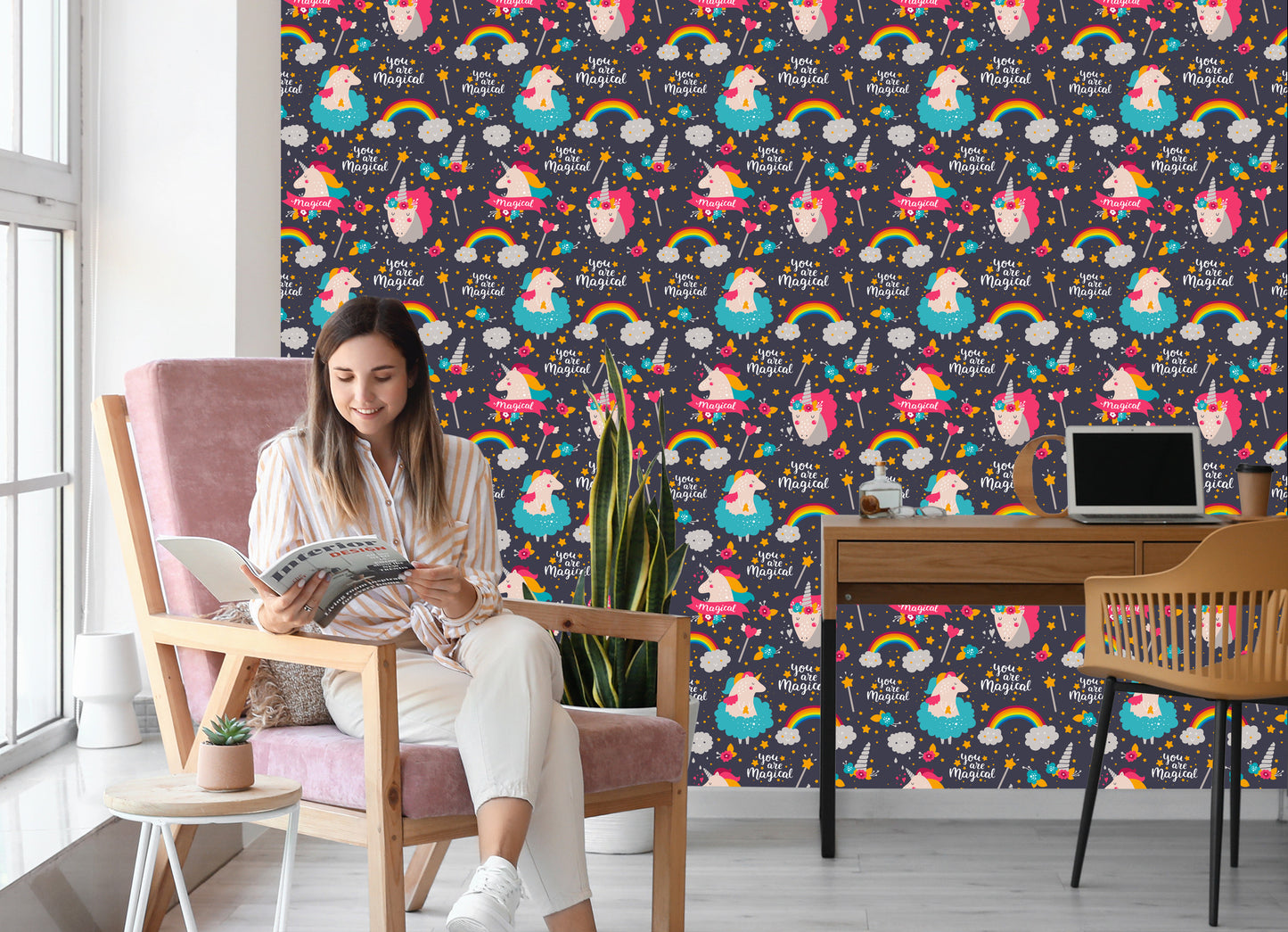 Wallpaper Rainbow Unicorns