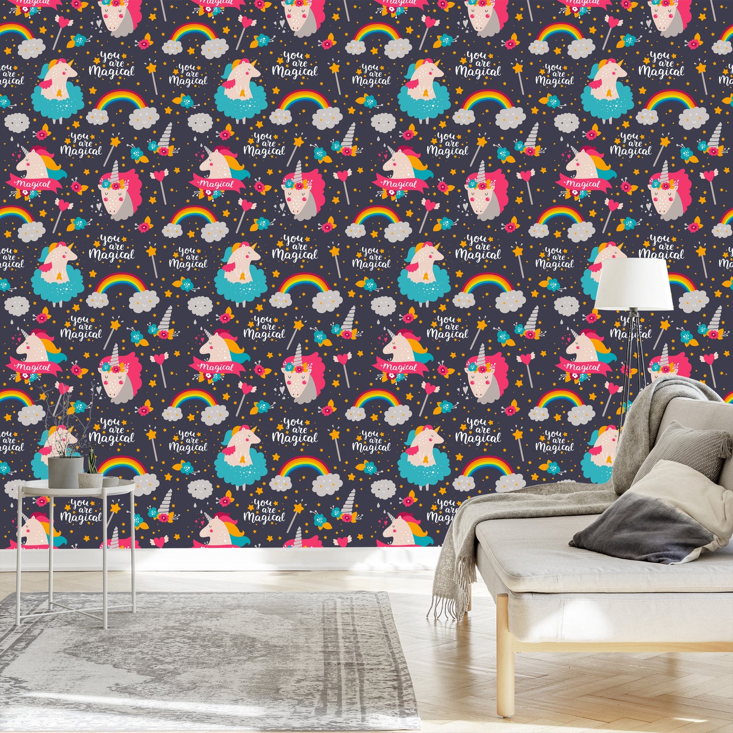 Wallpaper Rainbow Unicorns