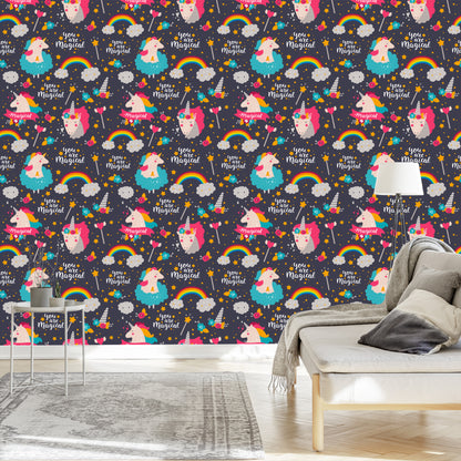 Wallpaper Rainbow Unicorns