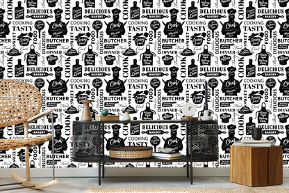 Wallpaper For The Kitchen - Cooking Utensils