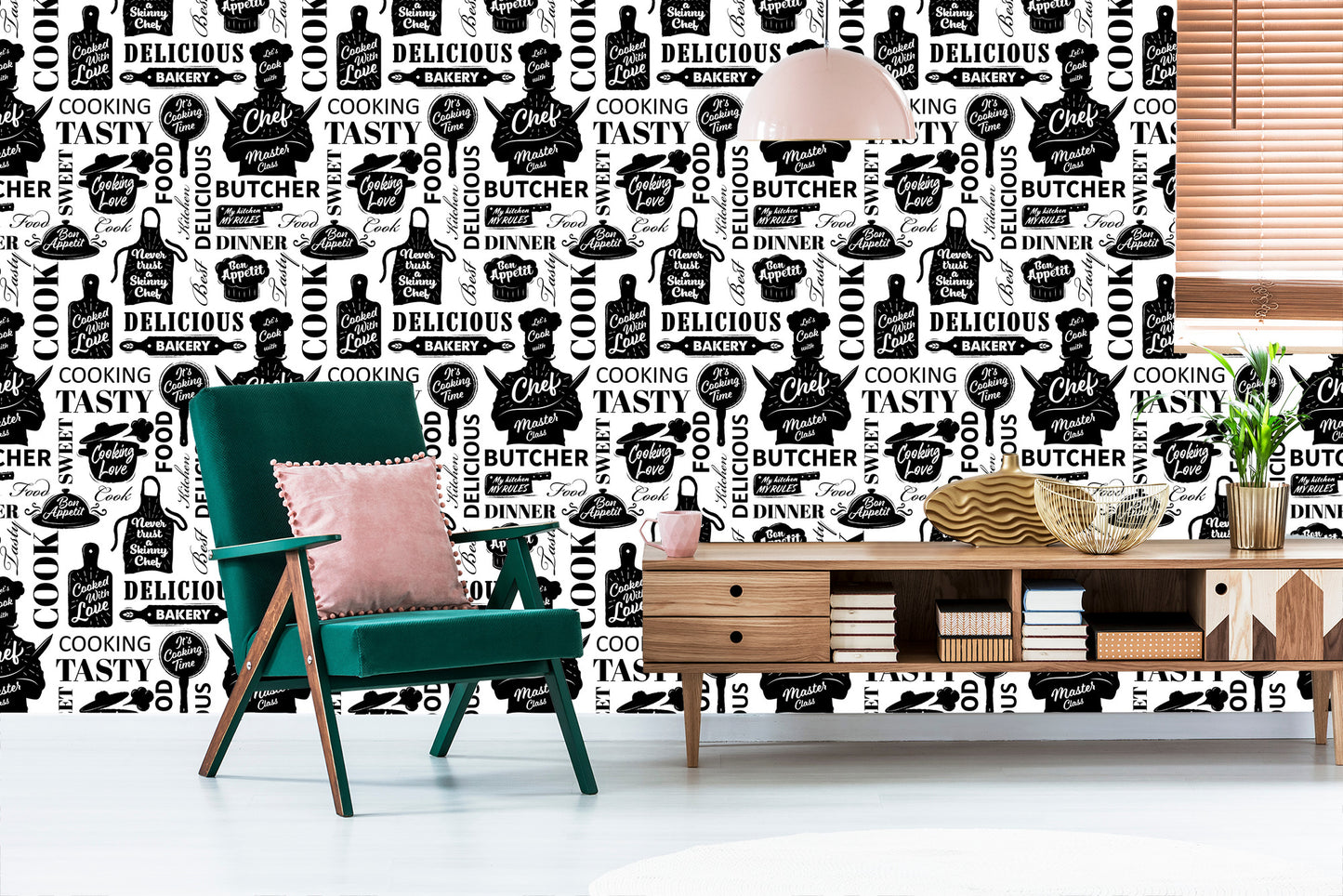 Wallpaper For The Kitchen - Cooking Utensils