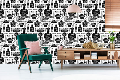 Wallpaper For The Kitchen - Cooking Utensils