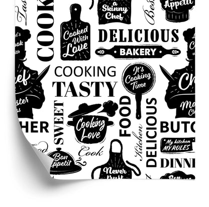 Wallpaper For The Kitchen - Cooking Utensils