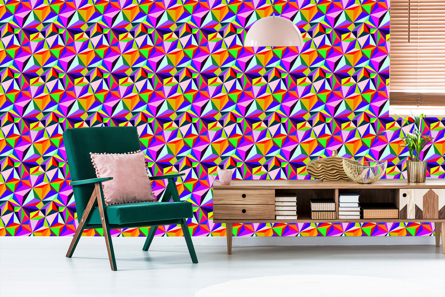 Wallpaper Colorful Geometric Patterns