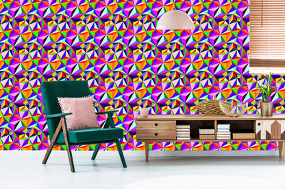 Wallpaper Colorful Geometric Patterns