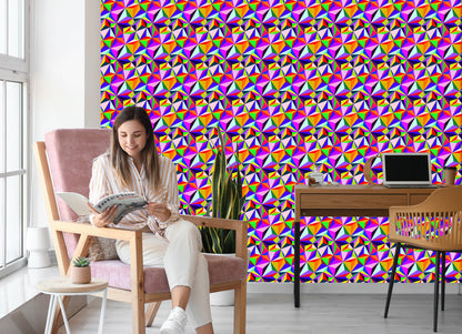 Wallpaper Colorful Geometric Patterns