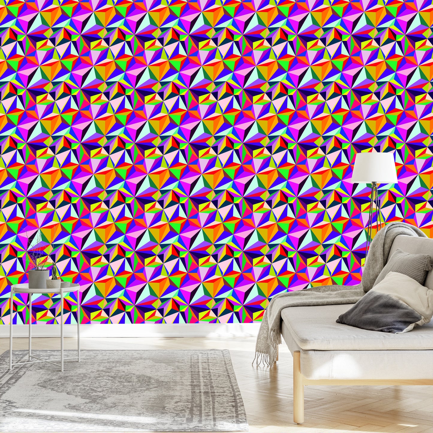 Wallpaper Colorful Geometric Patterns