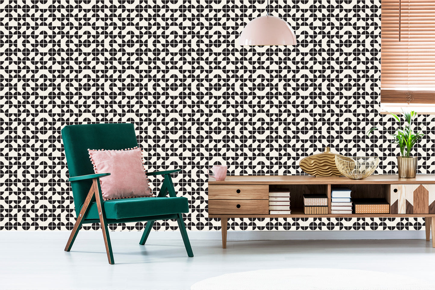 Wallpaper Modernist Geometric Pattern