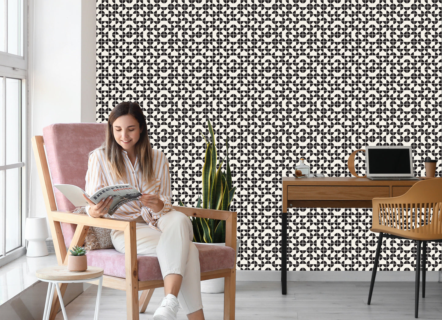 Wallpaper Modernist Geometric Pattern