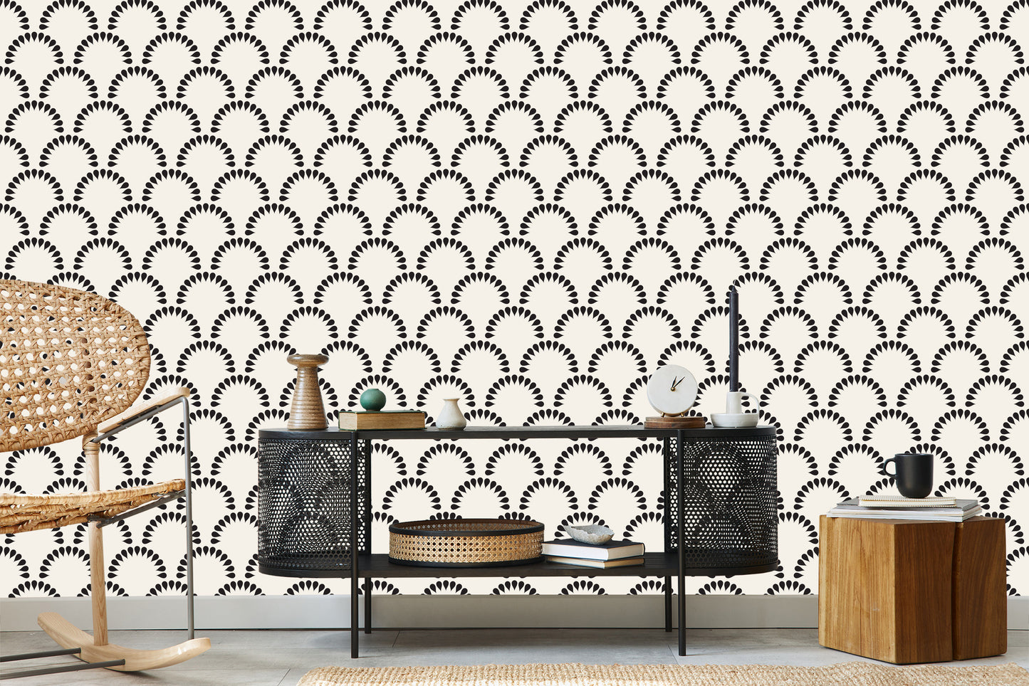 Wallpaper Geometric Flowers